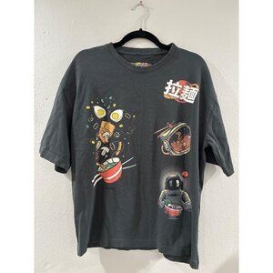 American Garage Black T-shirt Cotton Boxy Fit Print Tee - Unexplored Astronaut